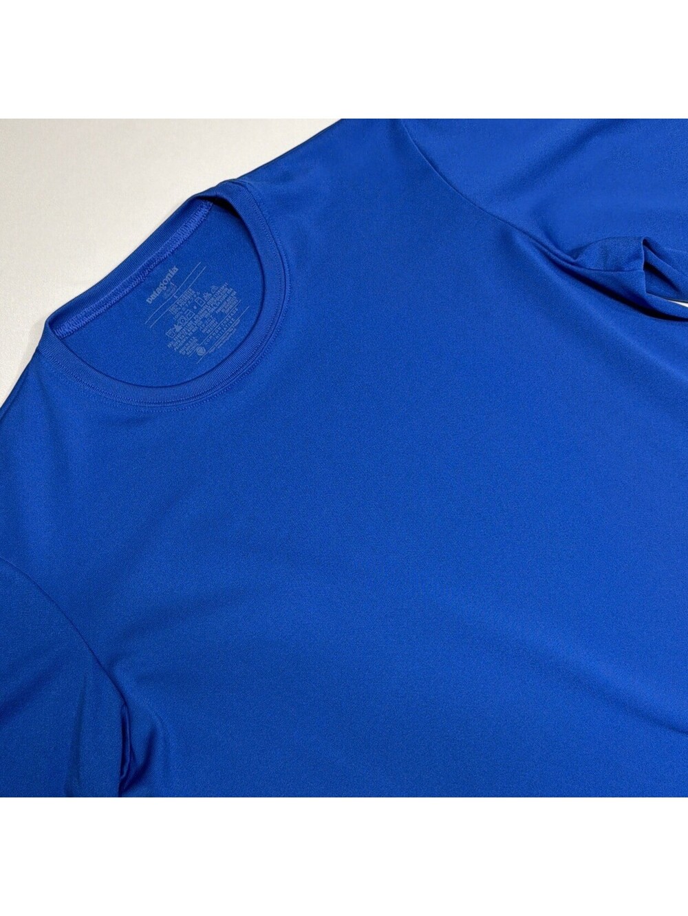 Patagonia Capilene 1 Silkweight Crew Top Shirt Mens Small Blue Base Layer Hiking
